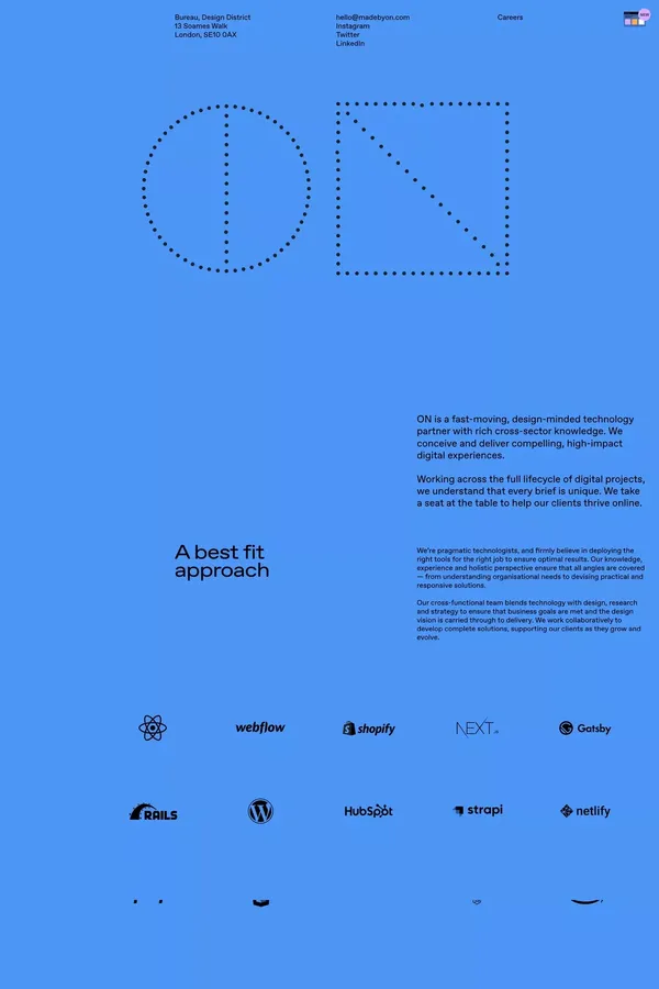 ON - Portfolio design inspiration