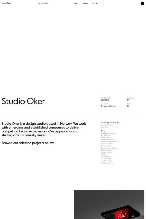 Creating forms that last - Studio Oker - website design inspiration
