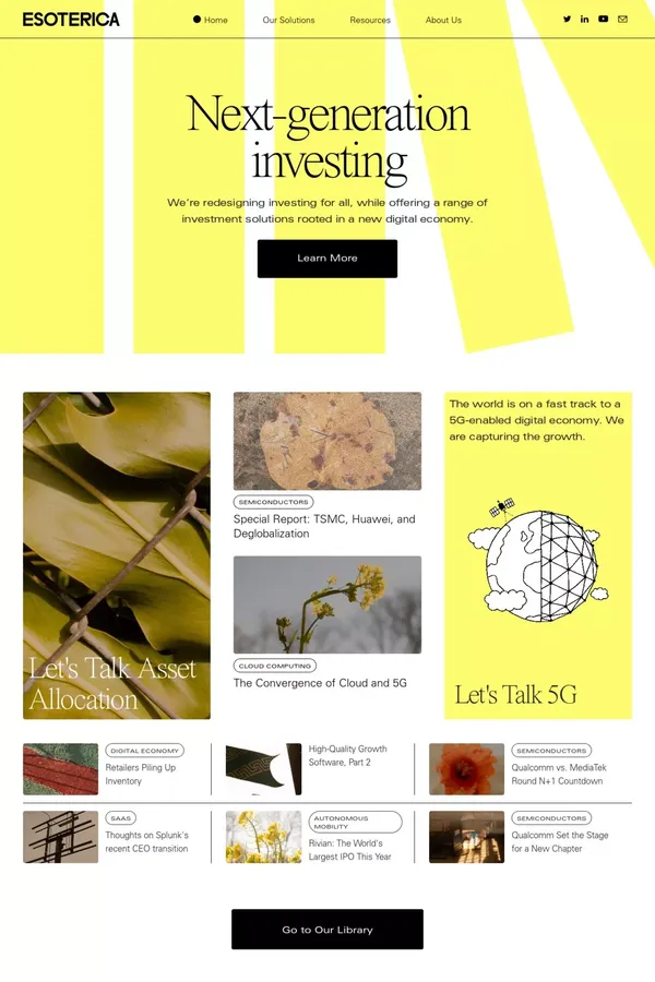 Home | Esoterica Capital - Portfolio design inspiration