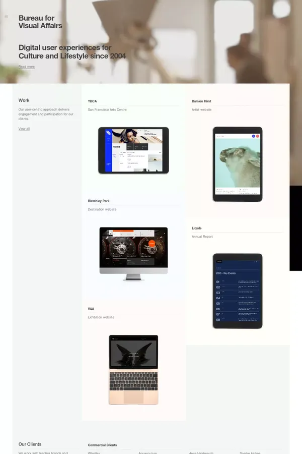 BfVA | Home - Portfolio design inspiration