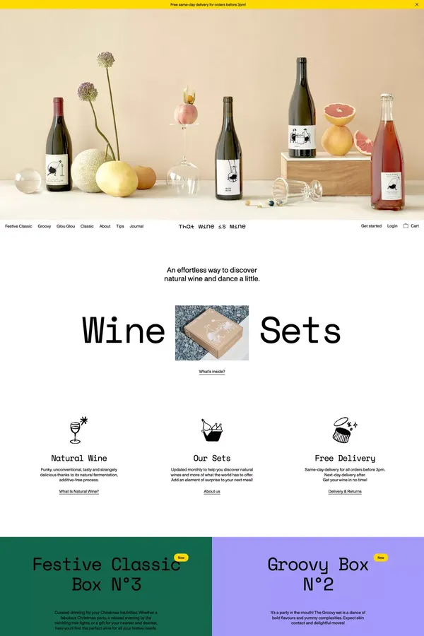 Natural wine shop in Singapore - Buy natural, organic, biodynamic wine sets - Ecommerce design inspiration