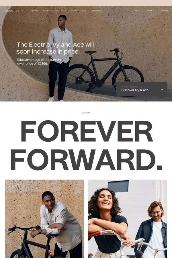 Veloretti - Ecommerce design inspiration