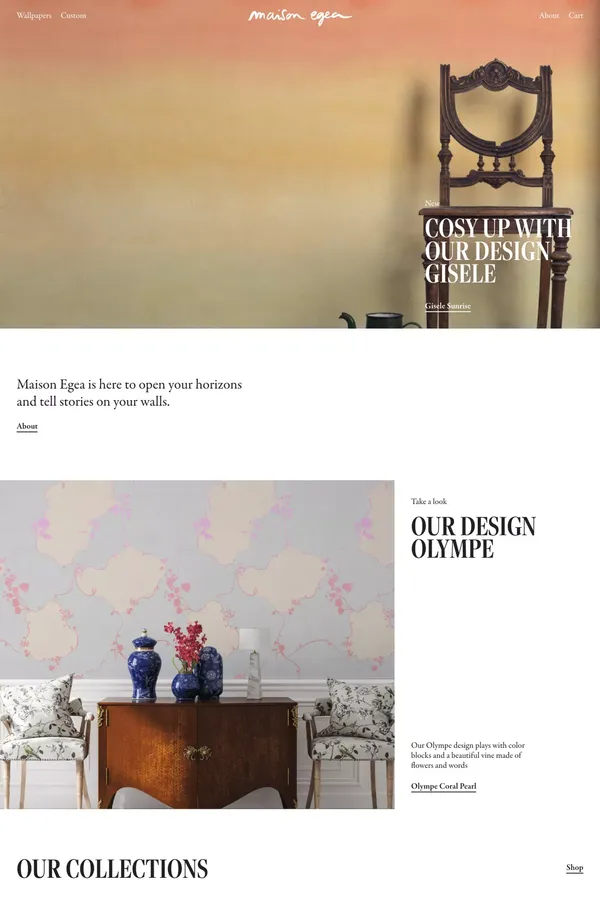 Maison Egea - Blog design inspiration