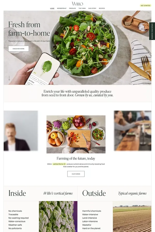 Willo : Willo - Landing design inspiration