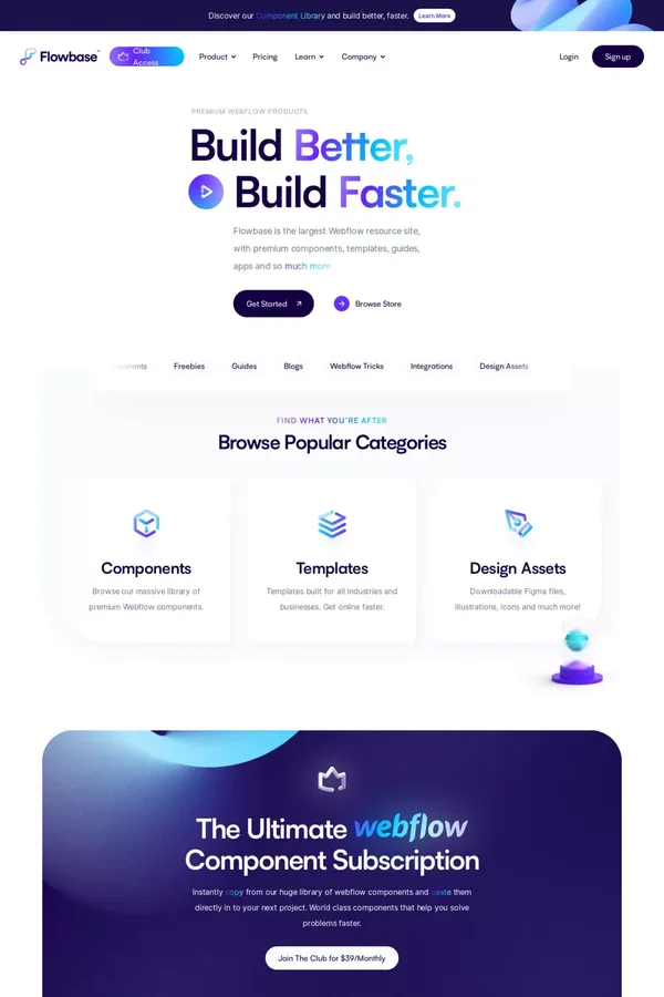 Flowbase | Webflow Templates, Components & Guides - website design inspiration