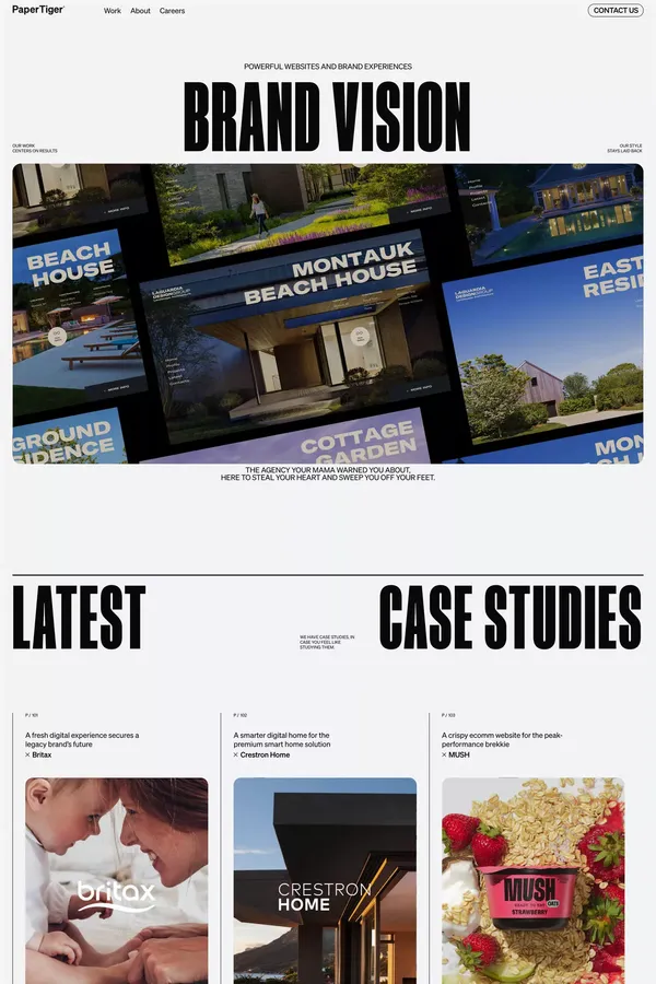 Paper Tiger | Digital agency for powerful websites - Portfolio design inspiration