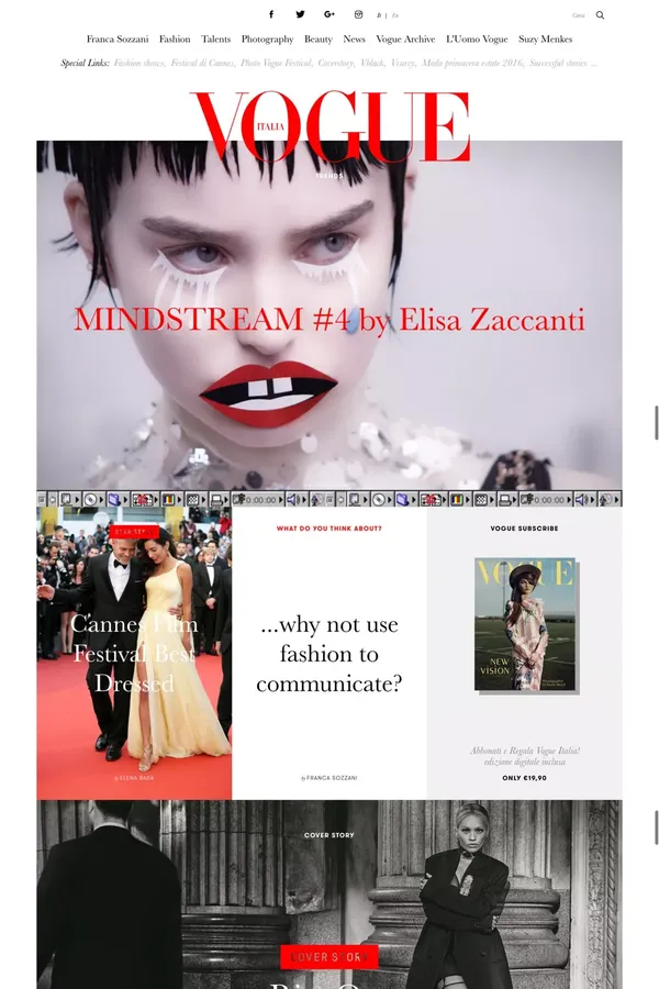 Vogue.it - Moda, Sfilate, Tendenze e Bellezza - Blog design inspiration