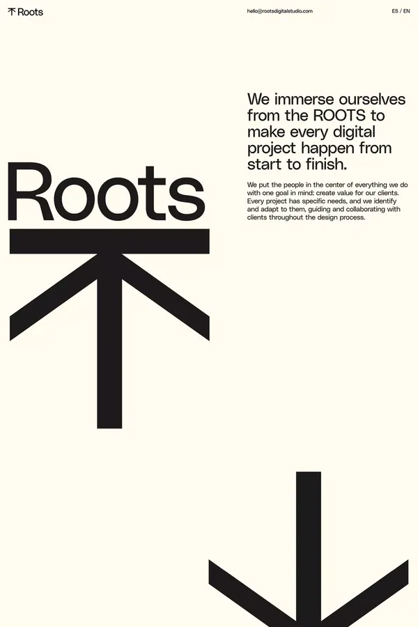 Roots Digital Studio - Portfolio design inspiration