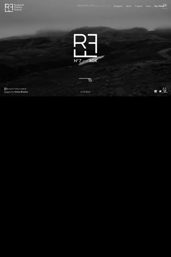 RFF — Reykjavik Fashion Festival - website design inspiration