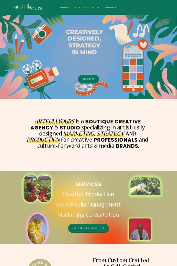 Artfullyours | Marketing Agency & Creative Studio - Portfolio design inspiration