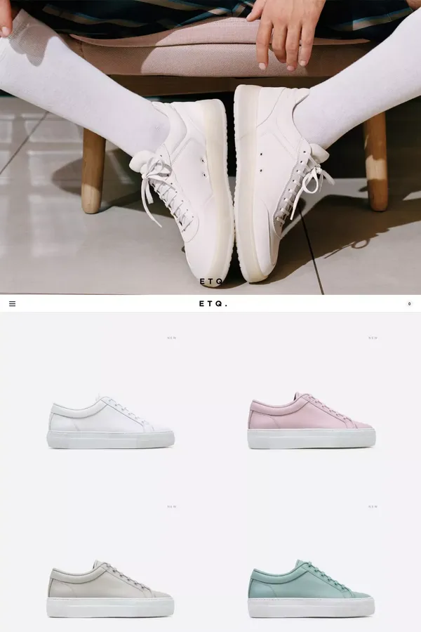 Home - ETQ Amsterdam - Ecommerce design inspiration