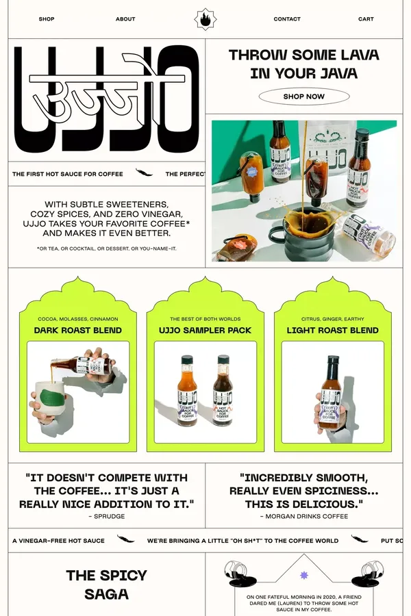 Ujjo - Ecommerce design inspiration