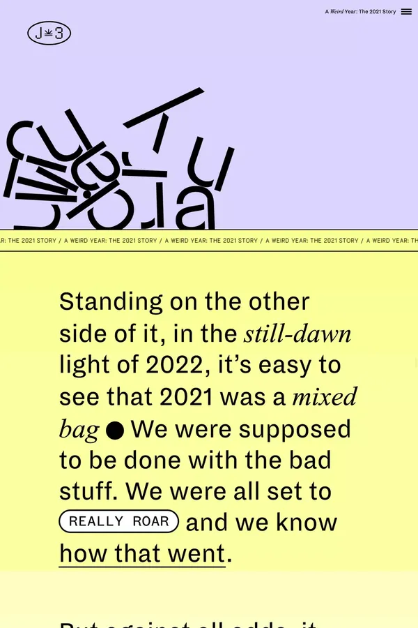Our second birthday present (to ourselves) is this website.  | January Third - Other design inspiration