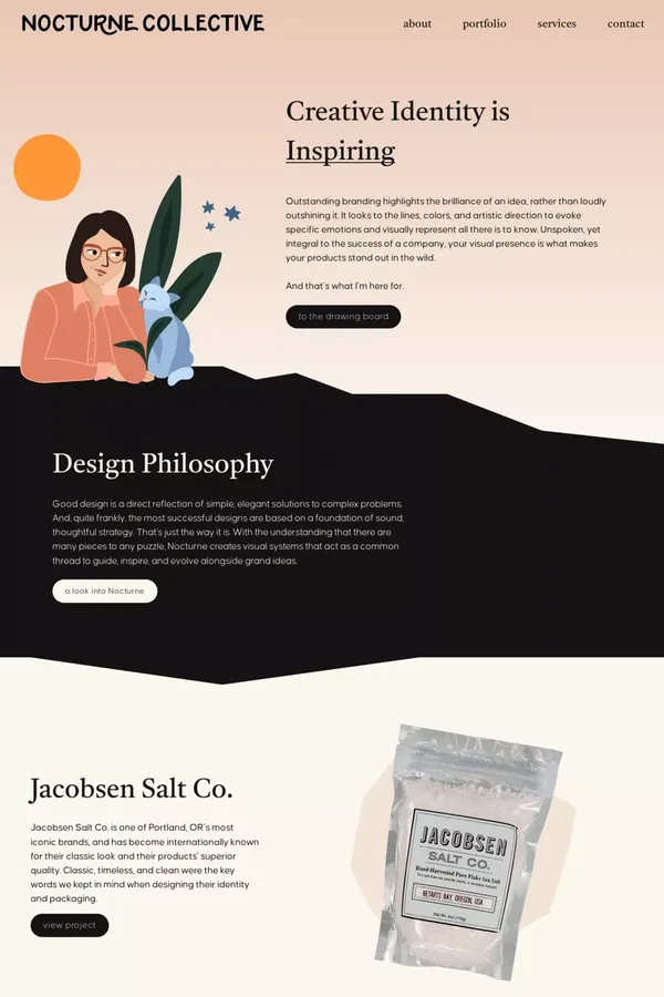 Nocturne Collective - website design inspiration