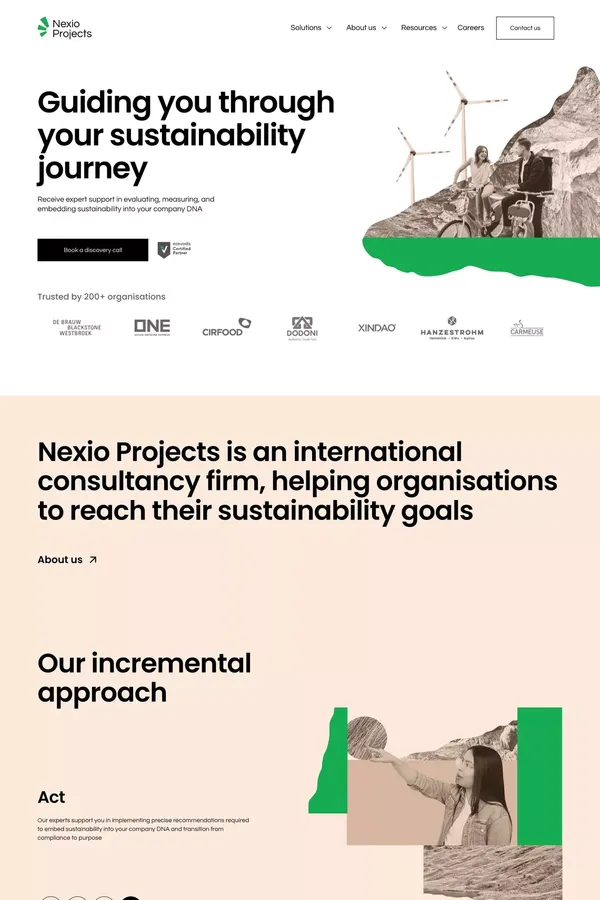 Home | Nexio Projects | Sustainability in motion - Landing design inspiration