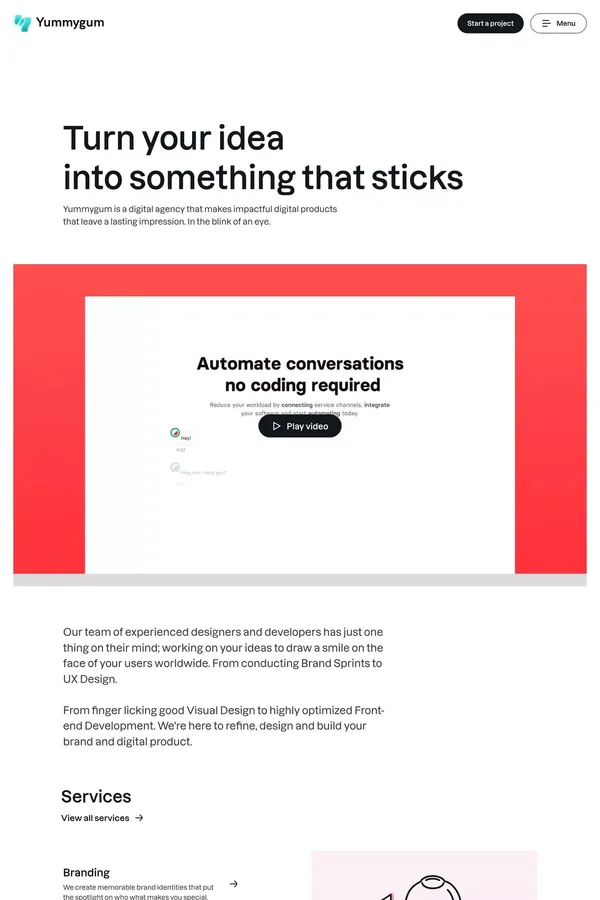 Yummygum ◦ Digital agency from Amsterdam - Portfolio design inspiration