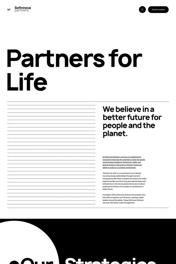 Sofinnova Partners - Portfolio design inspiration