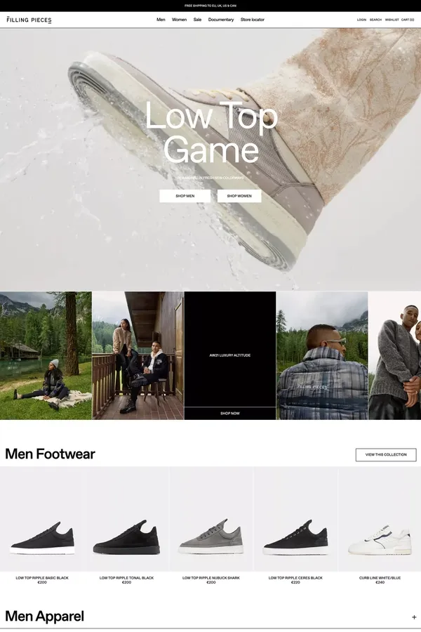 Filling Pieces® Official Webshop - Ecommerce design inspiration