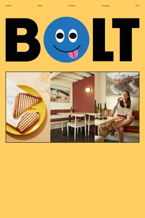 Home - Bolt Café - website design inspiration