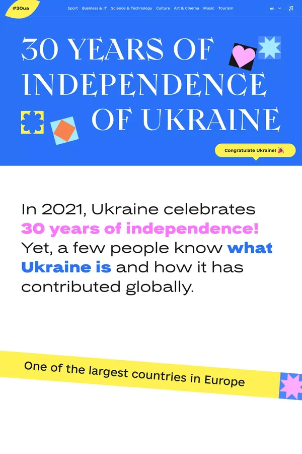 Celebrate the 30th Anniversary of Ukraine’s Independence! - Other design inspiration