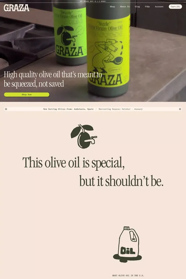 Graza - Ecommerce design inspiration