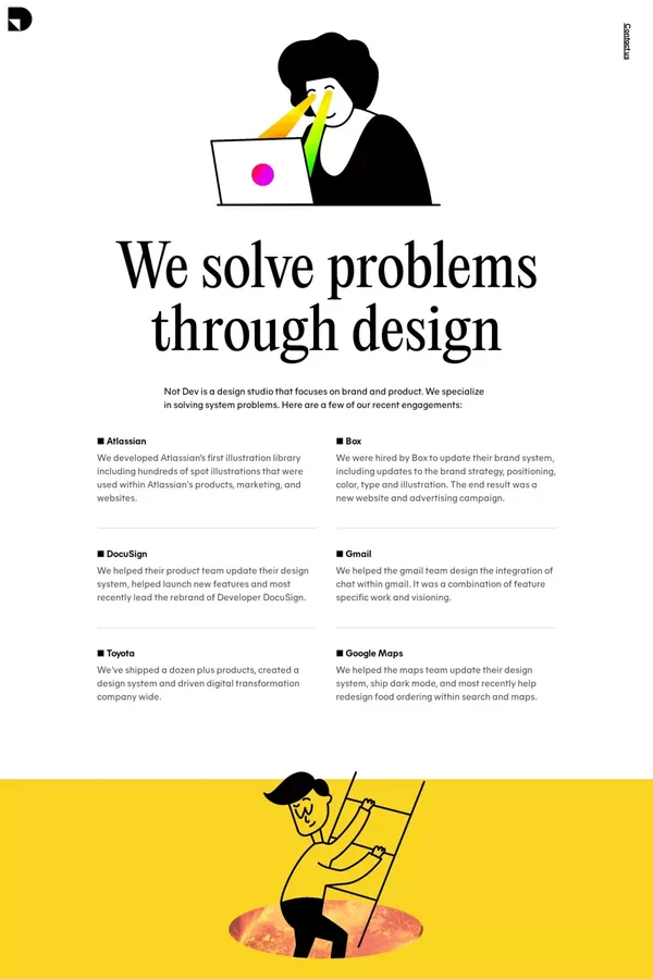 Not Dev | UI/UX & brand design studio in Texas - website design inspiration