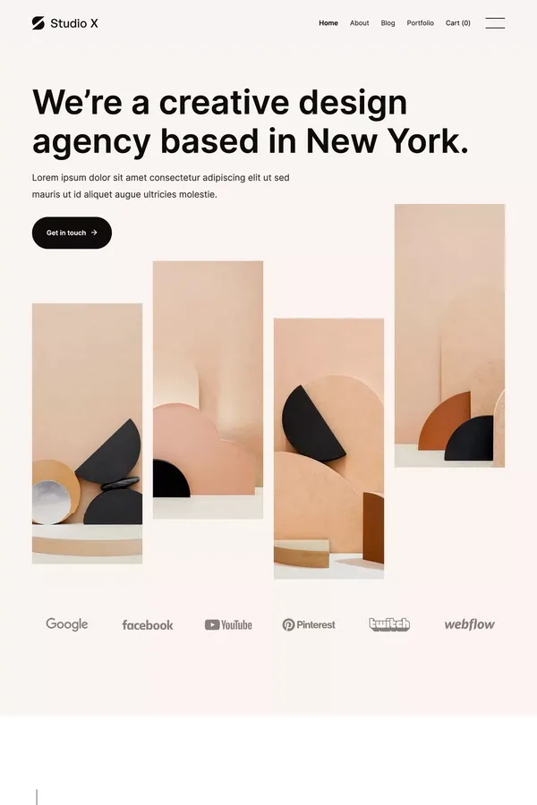 Studio X - Webflow Website Template - Template design inspiration