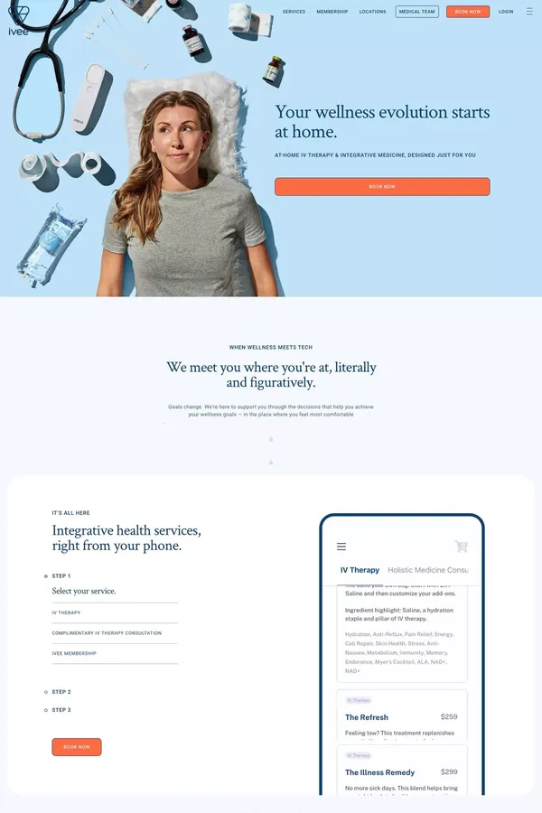 ivee | Integrative Health, Delivered - Landing design inspiration
