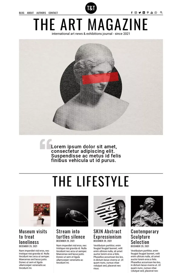 T&T - Webflow Magazine Template - Template design inspiration
