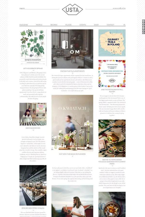 Magazyn Usta - Blog design inspiration