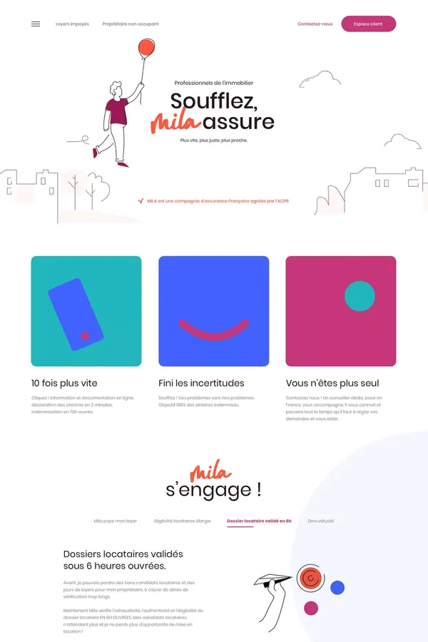 Mila – Assurance de l'immobilier et des loyers impayés - website design inspiration