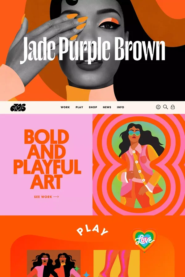 Jade Purple Brown - Portfolio design inspiration