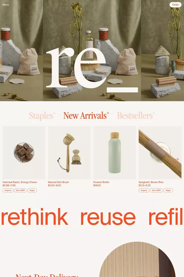 re_ - Ecommerce design inspiration