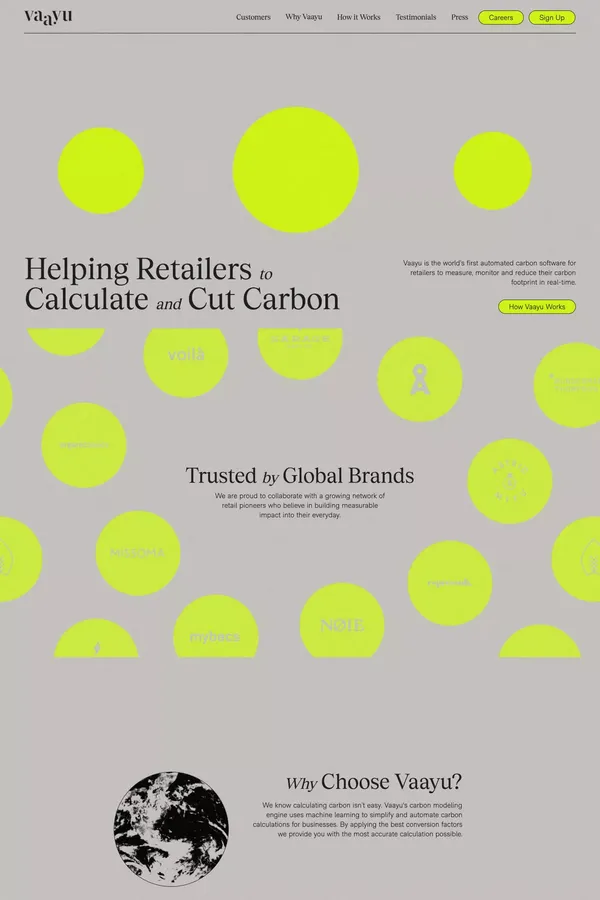 Vaayu Tech - Landing design inspiration