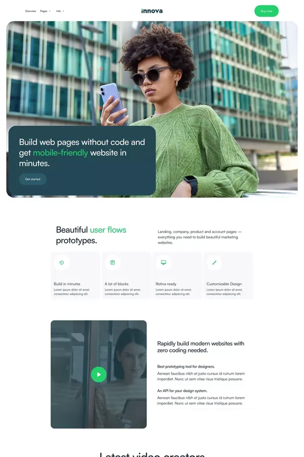Innova – Webflow Website Template - Template design inspiration
