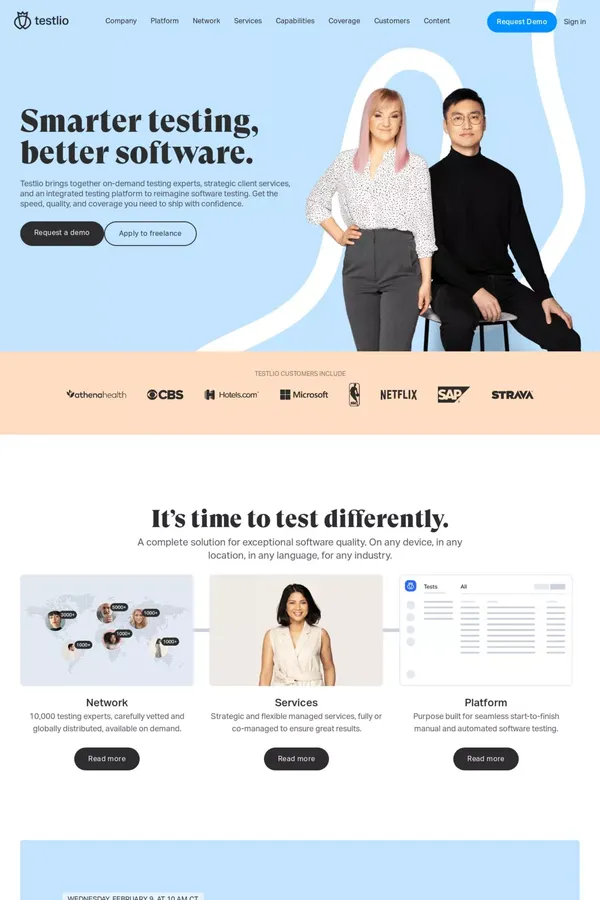 Testlio | Functional QA, user experience testing for web and mobile apps - Landing design inspiration