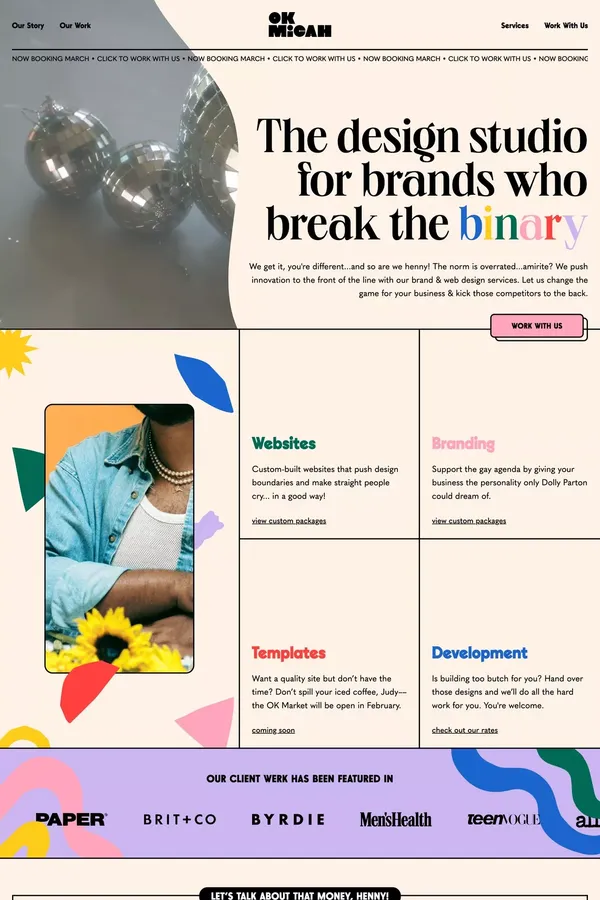 OK Micah | Brand & Web Design Studio - Portfolio design inspiration