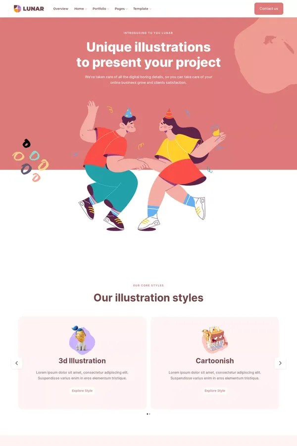 Lunar - Webflow Website Template - Template design inspiration