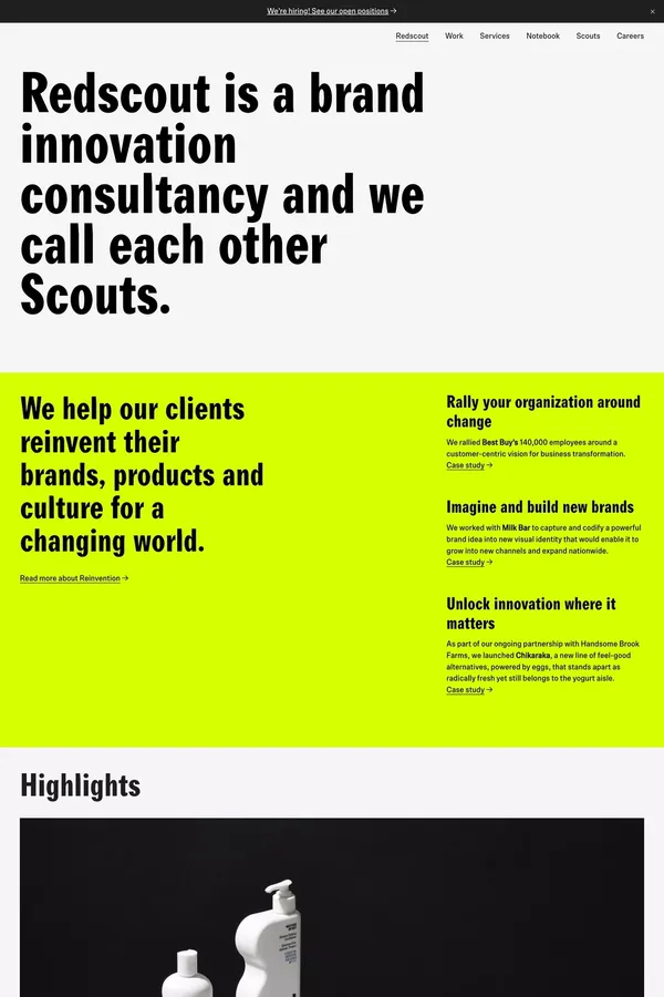 Redscout - Portfolio design inspiration