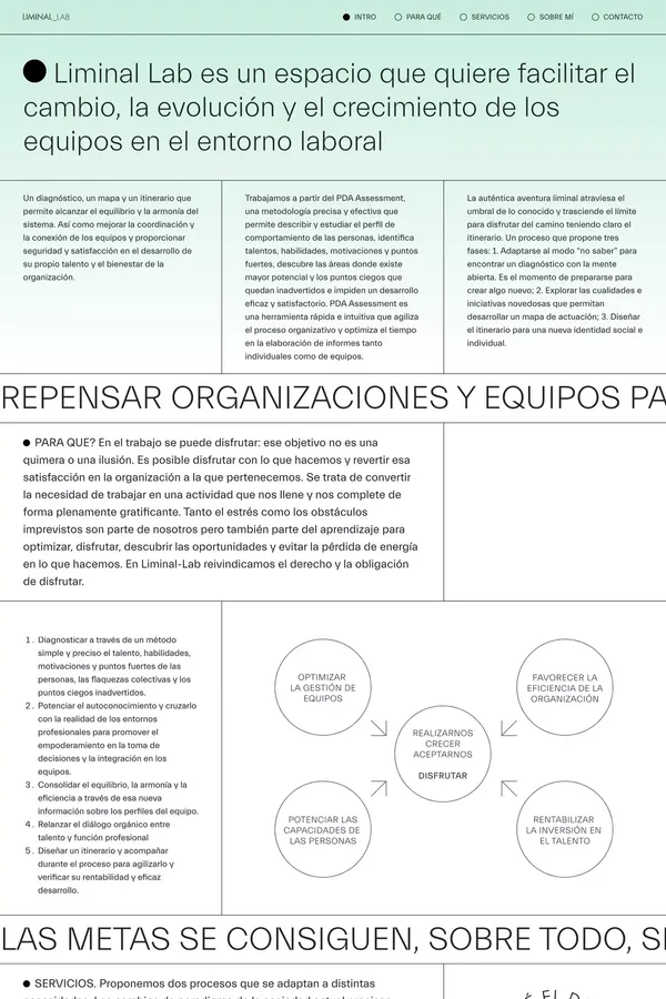 Liminal Lab - Portfolio design inspiration