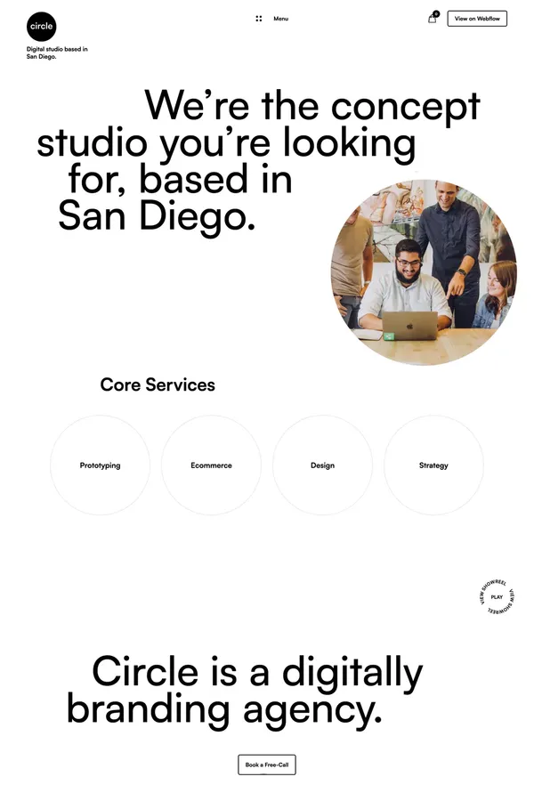 Circle - Webflow Website Template - Template design inspiration