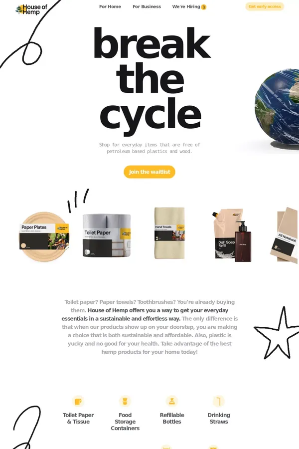 House of Hemp – Break the Cycle - website design inspiration