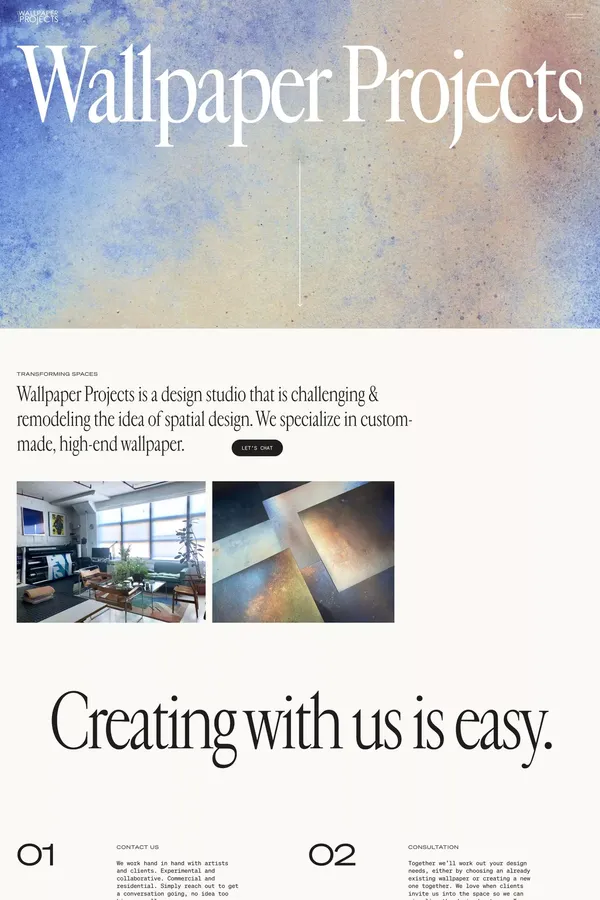 Wallpaper Projects - Portfolio design inspiration