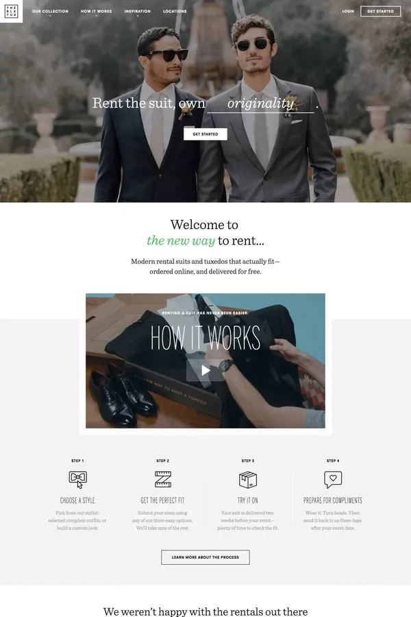 https://theblacktux.com/ - Landing design inspiration