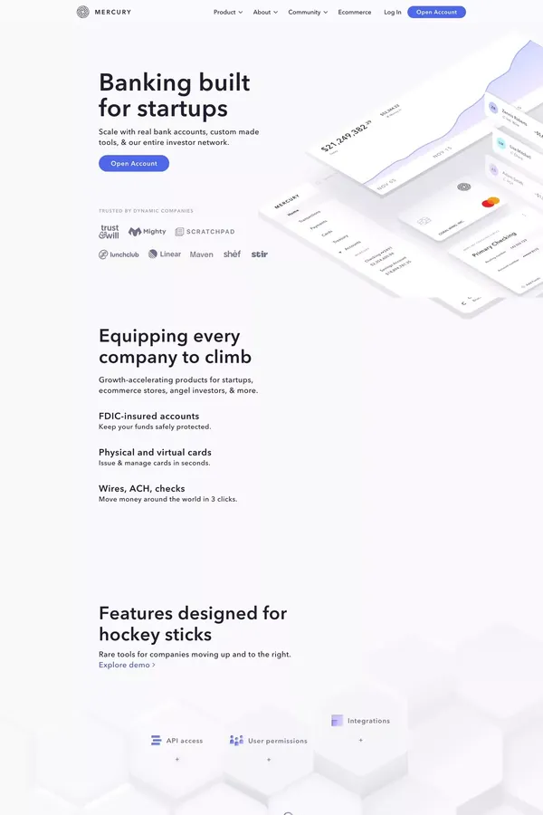 https://mercury.com/ - Landing design inspiration