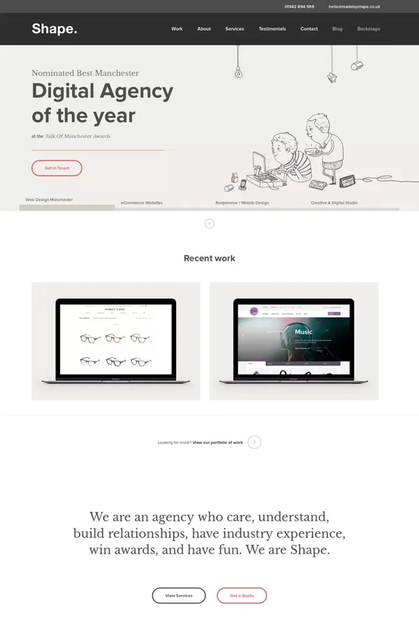 Web Design Manchester | Ecommerce Web Design | Shape - Portfolio design inspiration