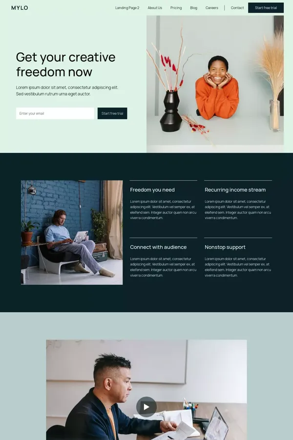 MYLO - Webflow Website Template - Template design inspiration