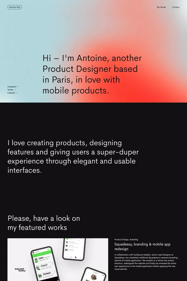 Antoine Giry — Product Designer - Portfolio design inspiration