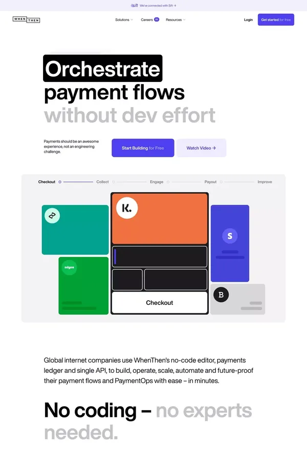 WhenThen - Landing design inspiration