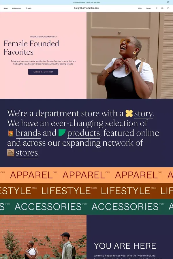 Neighborhood Goods - Ecommerce design inspiration